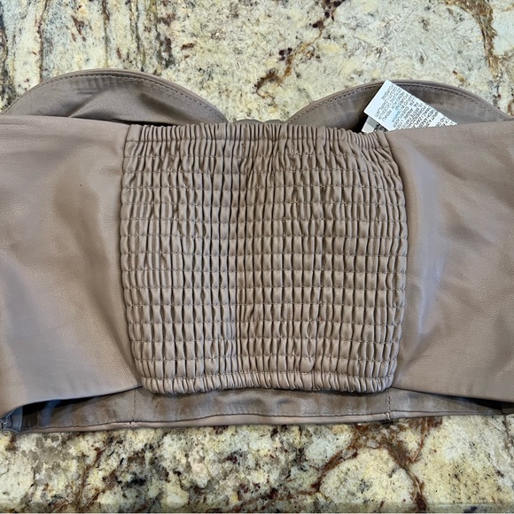 Zara faux leather corset top NWOT Small - Picture 2 of 2